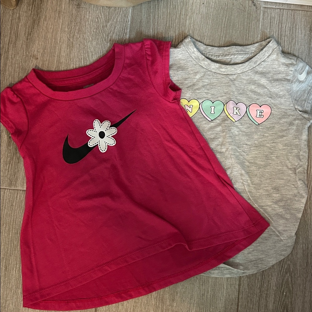 Nike Toddlers' T-Shirt Duo - Pink and Gray